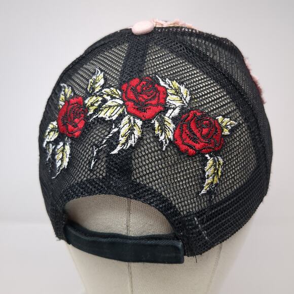 Blazin Roxx Snapback Trucker Hat Multi One Size Mesh Back Roses Rhinestone - Picture 6 of 10